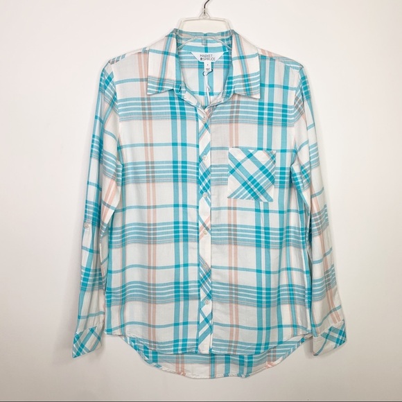 Stitch Fix l Market & Spruce Plaid Button Down Top - Picture 5 of 9